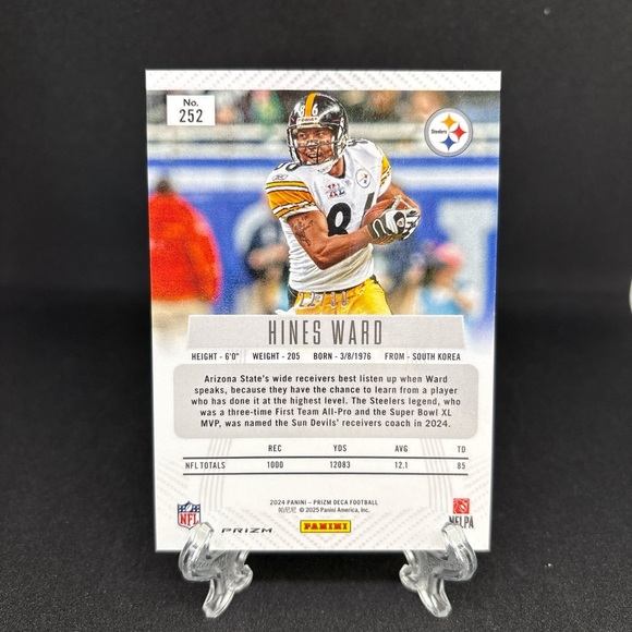 2024 Panini Prizm Deca Mojo Prizm #252 Hines Ward /30 NM - Picture 3 of 3